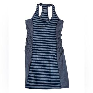 Lola by AFG blue shades striped racerback athletic dress